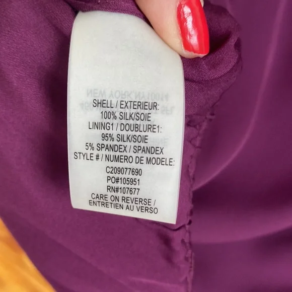 Alice and Olivia flowy top plum Butterfly sleeve  “Noelle shirt” - Picture 3 of 8